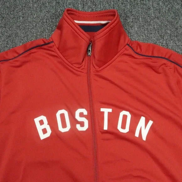 Boston Red Sox Jacket Adult XL Red Nike Cooperstown Collection Full Zip Mens